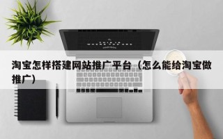 平阳淘宝怎样搭建网站推广平台（怎么能给淘宝做推广）